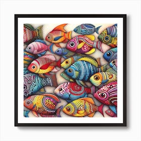 Colorful Fishes 3 Art Print