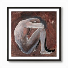 Desperate Man - male nude homoerotic gay art man painting Art Print