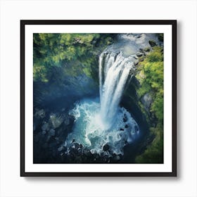 Waterfalls In Hawaii Art Print