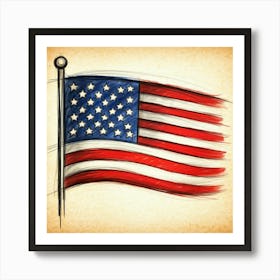 American Flag Art Print