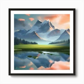 Mountain Landscape Art Print