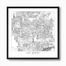 Las Vegas Map Art Print