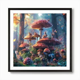 Mushroom Forest 5 Art Print