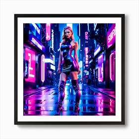 Neon City 4 Art Print