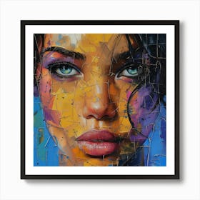 'A Woman With Blue Eyes' Art Print