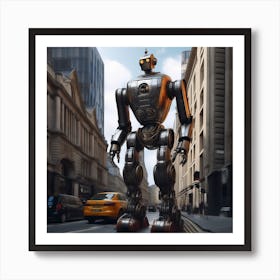 Robot In The City 105 Art Print