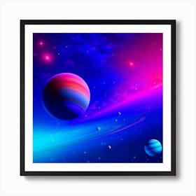 Planets In Space 8 Art Print