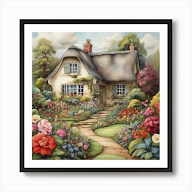 Cottage Garden art Art Print