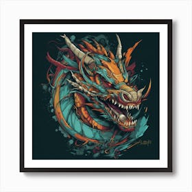 Dragon Head 4 Art Print