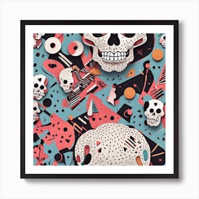 Skulls And Bones Art Print