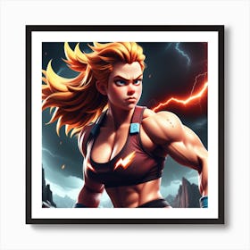 Lightning Bolts Art Print