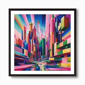 Abstract Cityscape Art Print