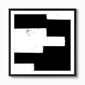 Abstract Black And White Painting 2 Art Print