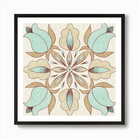 Vintage Blue Tulip Art Print