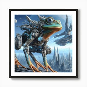 Futuristic Frog 1 Art Print