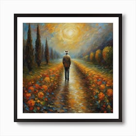 Man in the Garden Art Print