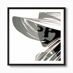 Woman In A Hat 40 Art Print