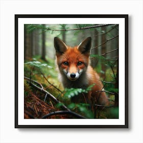 Red Fox In The Forest Art Print