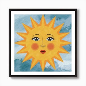 Sun Face 2 Art Print