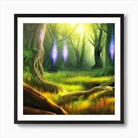 Enchanted Woods(Orbs) Art Print