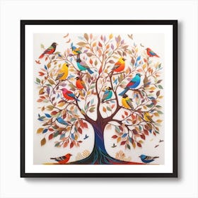 Tree Of Birds Art Print