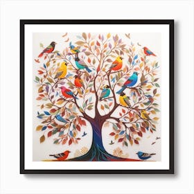 Tree Of Birds Poster