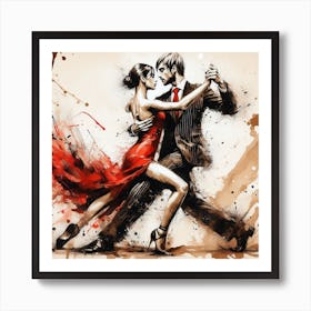 Tango Dancers Art Print