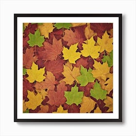 Autumn Leaves Background 2 Art Print