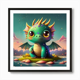 Cute Dragon 1 Art Print