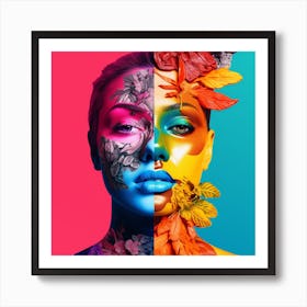 Surreal Collage Full Of Colours Art Print