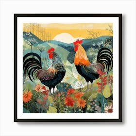 Bird In Nature Chicken 6 Art Print