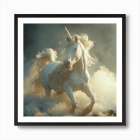 Lena1987 A Transluscent White Unicorn Floating Above The Grou 70b05627 8271 48a8 9a5e 7b59494c88ff 2 Art Print