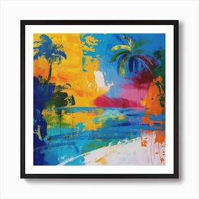 Abstract Travel Collection Seychelles 2 Art Print