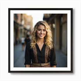 23 year old Smiling Spanish Working Woman 3 Art Print