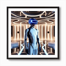 Futuristic Man In Futuristic Suit 16 Art Print