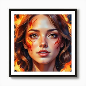 Fire Girl 4 Art Print