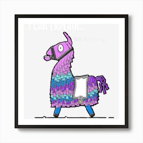 Loot Llama I Can Explain Gaming Art Print