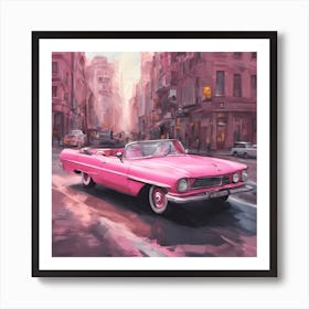 Pink Cadillac Art Print