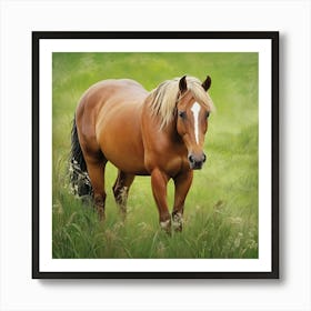 Horse In The Grass Art Print 0 Art Print