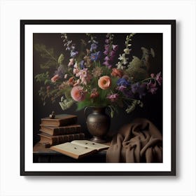 Golden Age Floral Still-life 2.0 4 Art Print