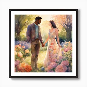 Love couples 1 Art Print