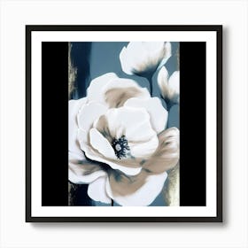 White Flowers 6 Art Print