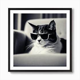 Cat In Sunglasses 4 Art Print