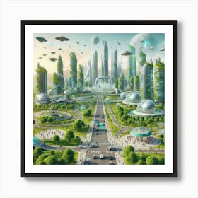 Futuristic City 2 Art Print