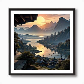 Asian Landscape 2 Art Print