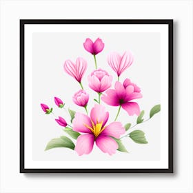 Pink Flowers Art Print