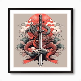 Samurai Sword Art Print