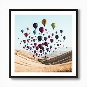 Hot Air Balloons In The Sky 3 Poster