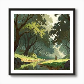 Landscape Painting 19 Art Print