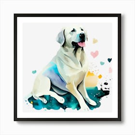 White Labrador Retriever Art Print